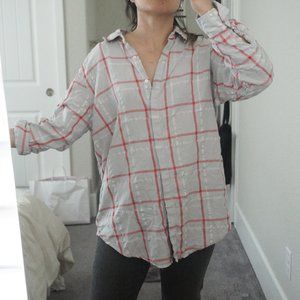 SUNDRY High-Low Flannel